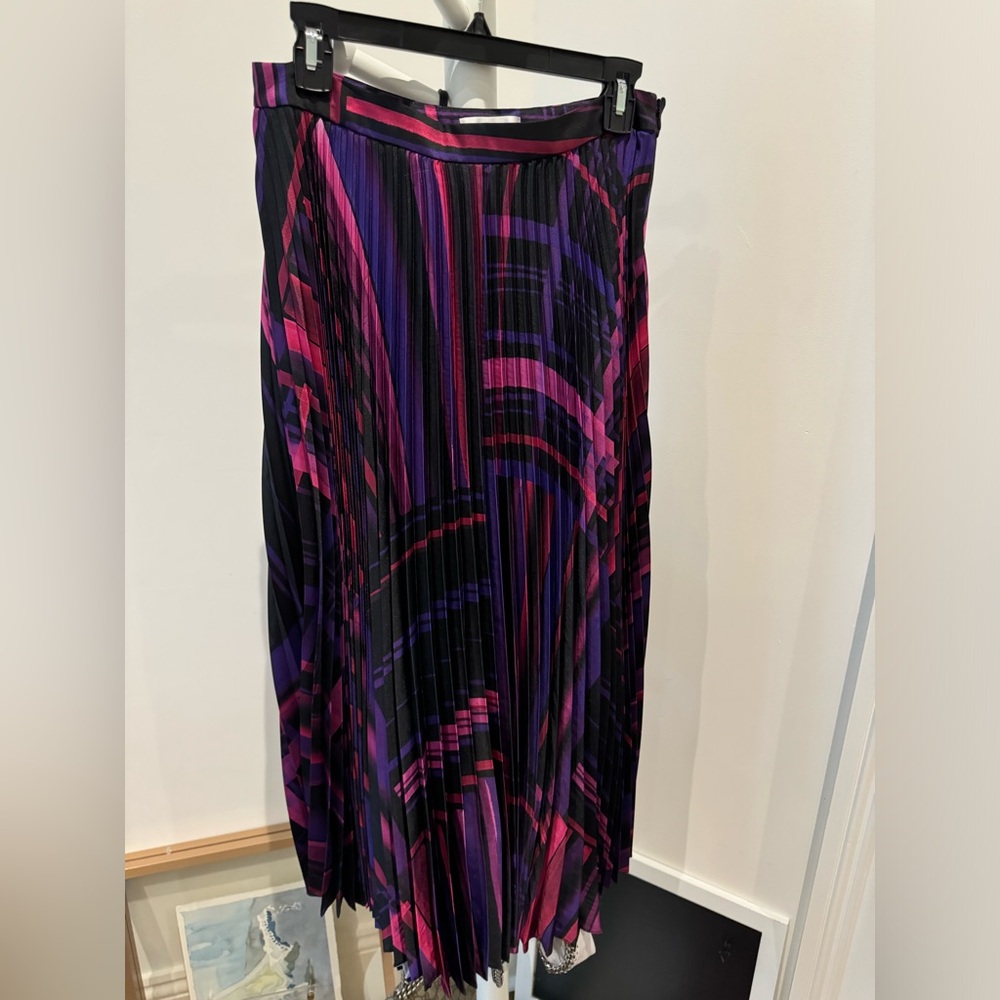 Milly pleated midi skirt